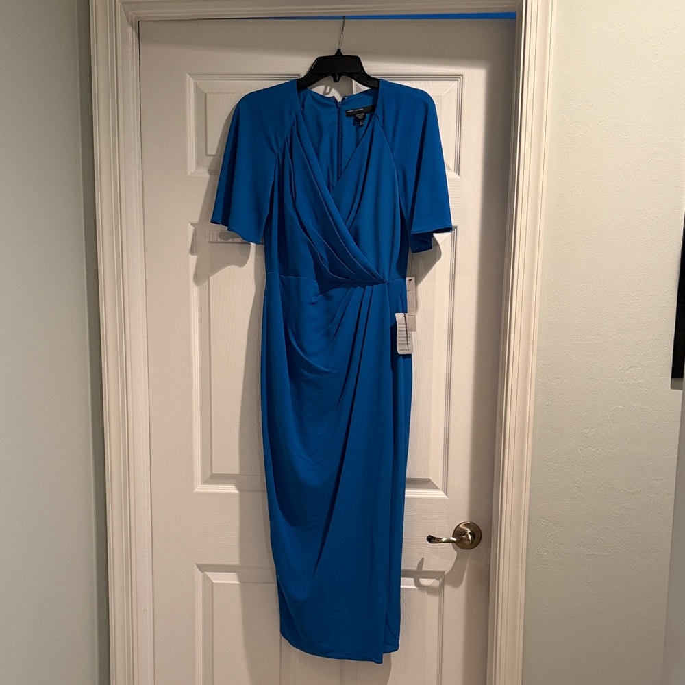 Maggy London Elegant Blue Midi Dress